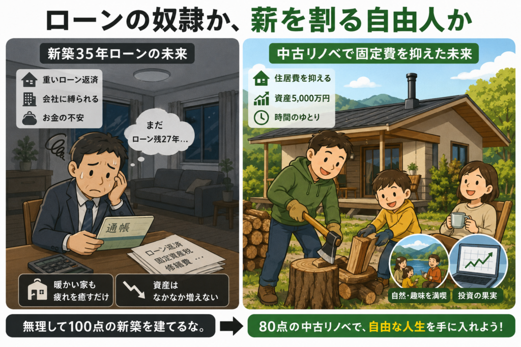 ローンの奴隷か、薪を割る自由人か