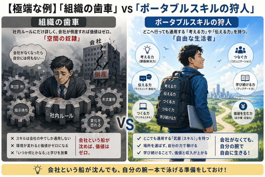 「組織の歯車」vs「ポータブルスキルの狩人」