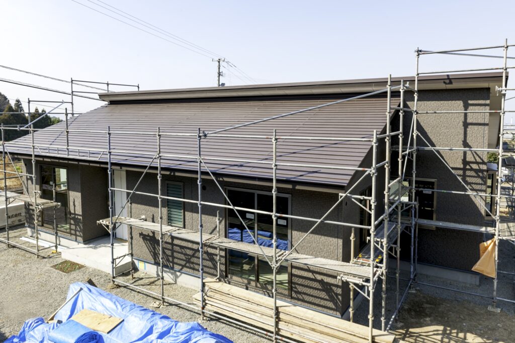 新築住宅の工事中