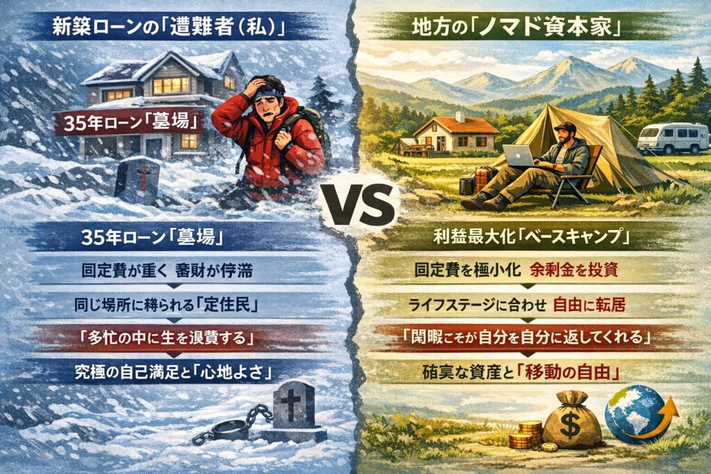 新築ローンの「遭難者（私）」vs 地方の「ノマド資本家」